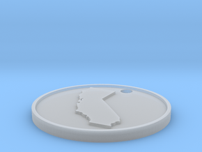 Customizable Coin Tag: California Edition in Clear Ultra Fine Detail Plastic