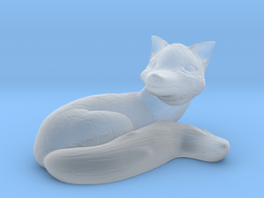 Relaxing Fox in Clear Ultra Fine Detail Plastic