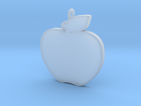 Apple-Pendant-Stl-3D-Printed-Model in Clear Ultra Fine Detail Plastic