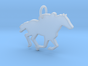 Horse Pendant in Clear Ultra Fine Detail Plastic