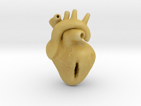 Damaged Heart in Tan Fine Detail Plastic