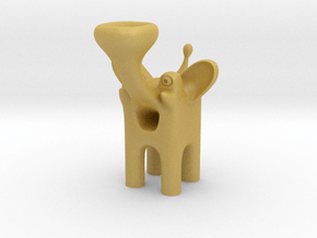 Happy Elephant - Box Animal in Tan Fine Detail Plastic
