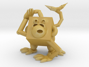Monkey #3DblockZoo in Tan Fine Detail Plastic