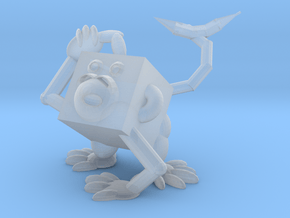 Monkey #3DblockZoo in Clear Ultra Fine Detail Plastic