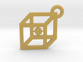 Print That Thing (Logo) - Keychain in Tan Fine Detail Plastic