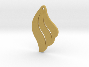 Earring shape 2 in Tan Fine Detail Plastic