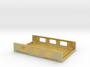 USB Sidecar for MiSTer XS Case Bottom (1/2) (v1.2) in Tan Fine Detail Plastic