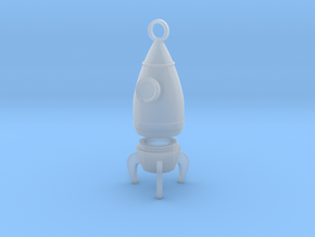 Rocket Pendant - Type-1A in Clear Ultra Fine Detail Plastic