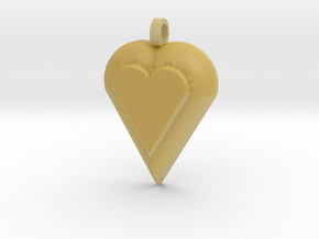 Heart 1 in Tan Fine Detail Plastic