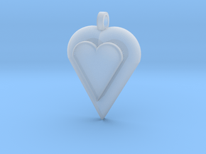 Heart 1 in Clear Ultra Fine Detail Plastic