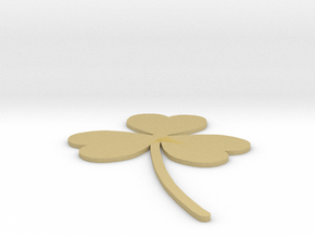 [1DAY_1CAD] 3 LEAVES CLOVER in Tan Fine Detail Plastic