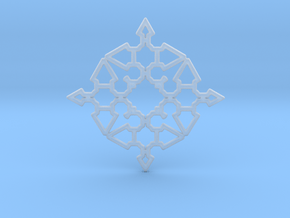Arrow Mandala Pendant in Clear Ultra Fine Detail Plastic