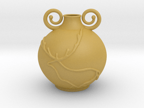 Deer Vase in Tan Fine Detail Plastic