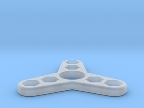 Tri Hex Spinner in Clear Ultra Fine Detail Plastic
