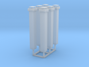 1:160 Brick Chimneys (6) in Clear Ultra Fine Detail Plastic