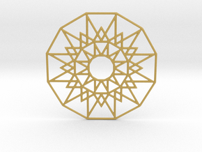 Sun Medallion in Tan Fine Detail Plastic