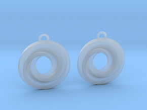 Geometrical earrings no.21 in Clear Ultra Fine Detail Plastic