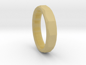Geometric Men's ring in Tan Fine Detail Plastic