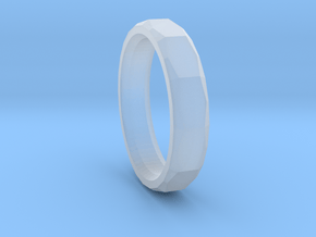 Geometric Men's ring in Clear Ultra Fine Detail Plastic