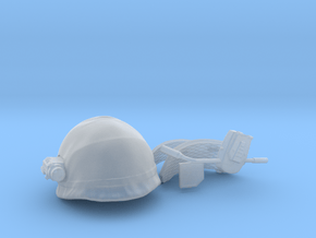 USCM helmet with fabric cover 1/10 scale in Clear Ultra Fine Detail Plastic