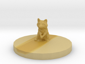 Raccoon Miniature (28mm Scale) with Base Plate in Tan Fine Detail Plastic