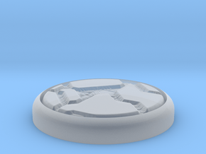 Tech Panel 1" Circular Miniature Base Plate in Clear Ultra Fine Detail Plastic