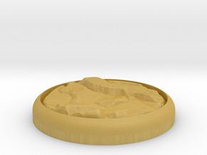Rocky 1" Circular Miniature Base Plate in Tan Fine Detail Plastic