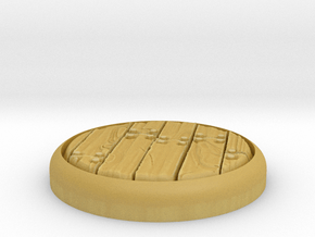 Planks  1" Circular Miniature Base Plate in Tan Fine Detail Plastic