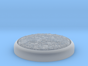 Grassy 1" Circular Miniature Base Plate in Clear Ultra Fine Detail Plastic