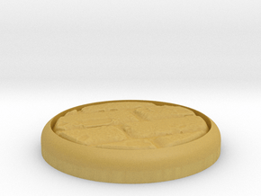Cobblestone 1" Circular Miniature Base Plate in Tan Fine Detail Plastic