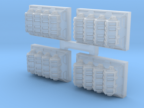 Hanger Bays V1 x 4 in Clear Ultra Fine Detail Plastic