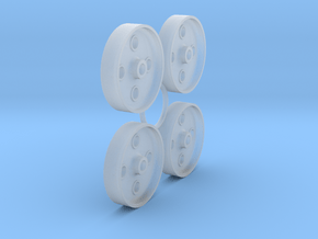 FR 4 Hole Wheel Centres (SM32) in Clear Ultra Fine Detail Plastic