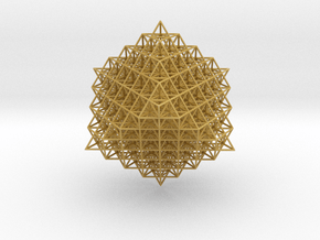 512 Tetrahedron Grid in Tan Fine Detail Plastic