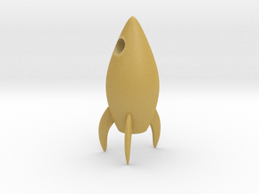 Rocket pendant in Tan Fine Detail Plastic