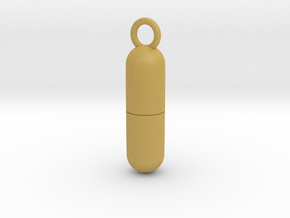 Cosplay Charm - Pill (style 1) in Tan Fine Detail Plastic