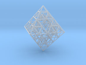Sierpinski Octahedral Prism 5 cm. in Clear Ultra Fine Detail Plastic