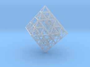 Sierpinski Octahedral Prism 6 cm. in Clear Ultra Fine Detail Plastic