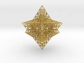Sierpinski Merkaba Prism in Tan Fine Detail Plastic