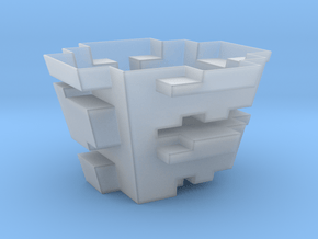 A Blocky Planter in Clear Ultra Fine Detail Plastic