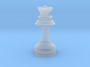 MILOSAURUS Jewelry Staunton Chess Queen Pendant in Clear Ultra Fine Detail Plastic