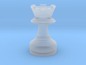 MILOSAURUS Chess MINI Staunton Rook in Clear Ultra Fine Detail Plastic