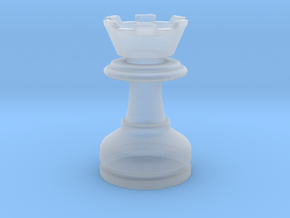 MILOSAURUS Chess MINI Staunton Rook in Clear Ultra Fine Detail Plastic