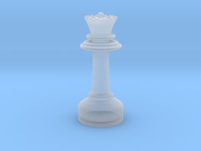 MILOSAURUS Chess MINI Staunton Queen in Clear Ultra Fine Detail Plastic