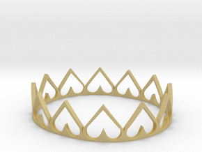 Heart Crown in Tan Fine Detail Plastic