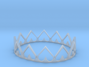 Heart Crown in Clear Ultra Fine Detail Plastic