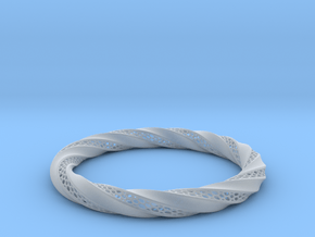 Torus Modern Form Bracelet  in Clear Ultra Fine Detail Plastic