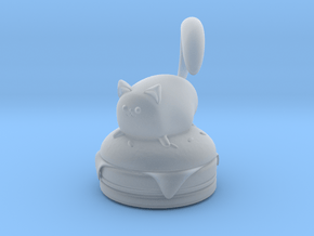 Cat on a Burger in Clear Ultra Fine Detail Plastic