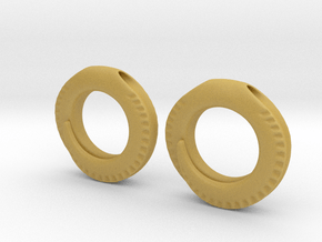 Spiral Ring Earrings in Tan Fine Detail Plastic