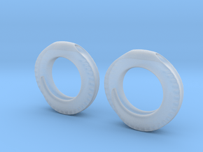 Spiral Ring Earrings in Clear Ultra Fine Detail Plastic
