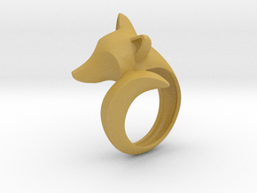 Stylish decorative fox ring in Tan Fine Detail Plastic